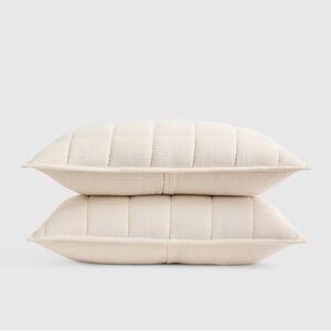 QUINCE Organic Airy Gauze Box Quilt Sham Set Standard Undyed 7303